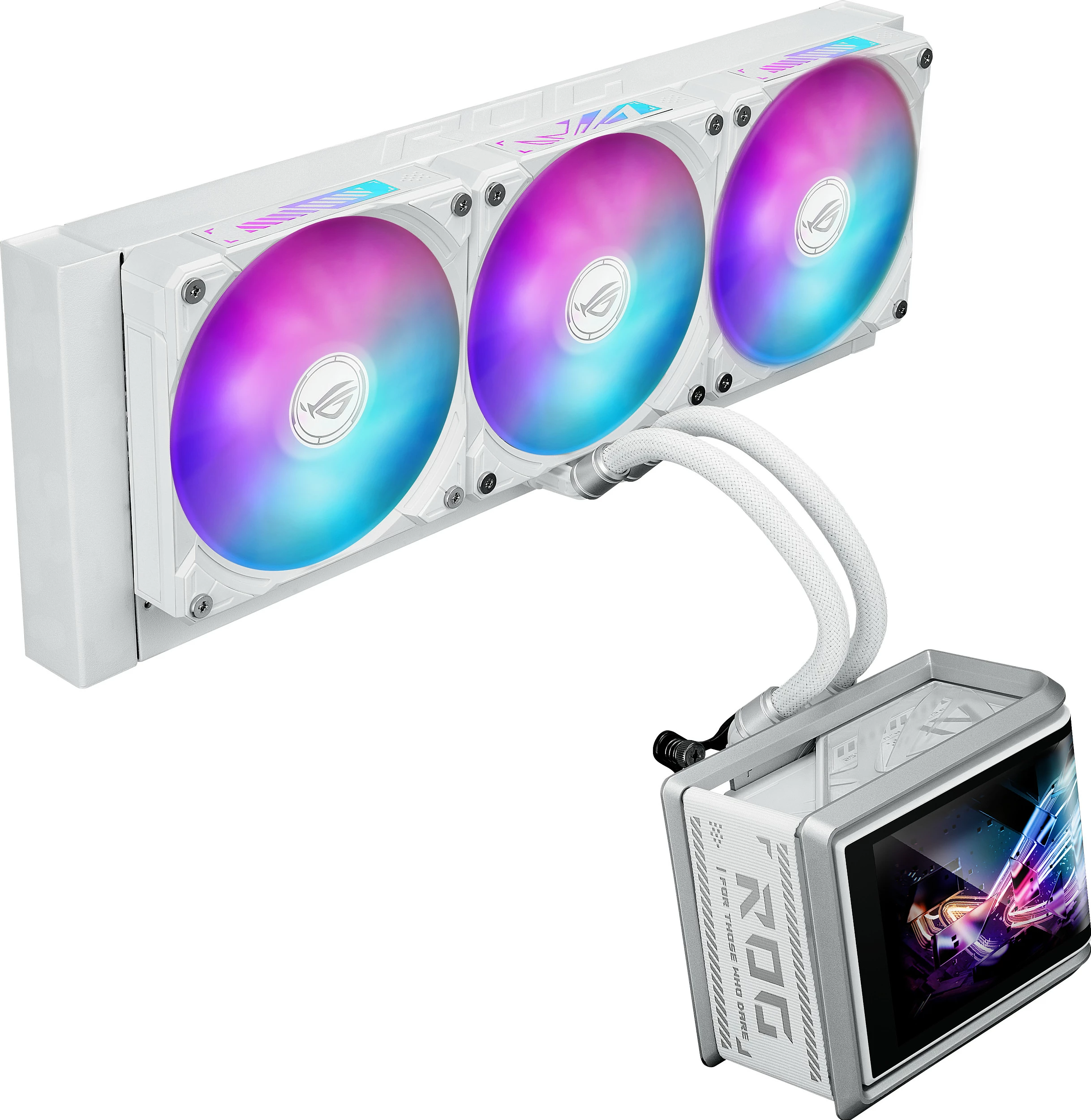 Ftohës lëngshëm AIO për CPU ASUS ROG RYUO IV SLC 360 ARGB, 3x120mm, LGA1700/1851, AM4/AM5, i bardhë