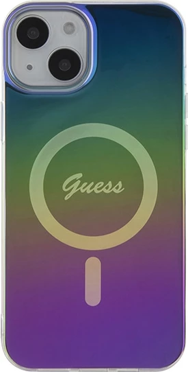 Mbështjellës Guess IML Iridescent MagSafe për iPhone 15 Plus / 14 Plus 6.7", multicolor