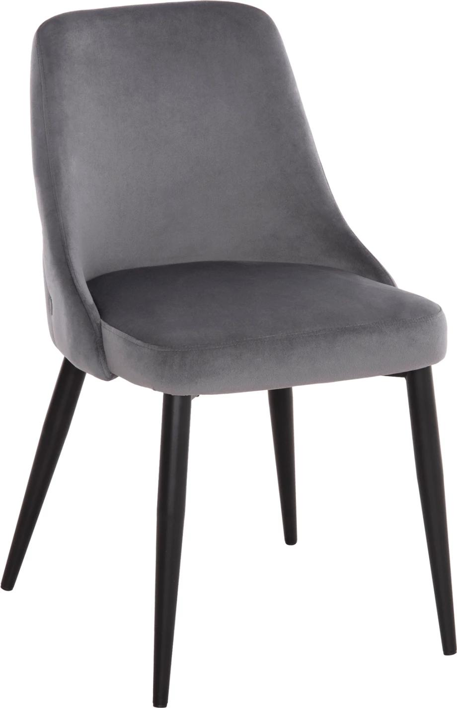 Karrige ngrënieje Serenity FH8527.11 kadife gri-këmbë metalike të zeza 51x54x83,5Hcm, set prej 2 copash