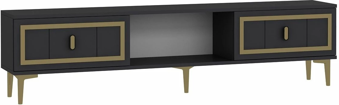 Komodë TV Skye Decor, ngjyrë antracit, ar