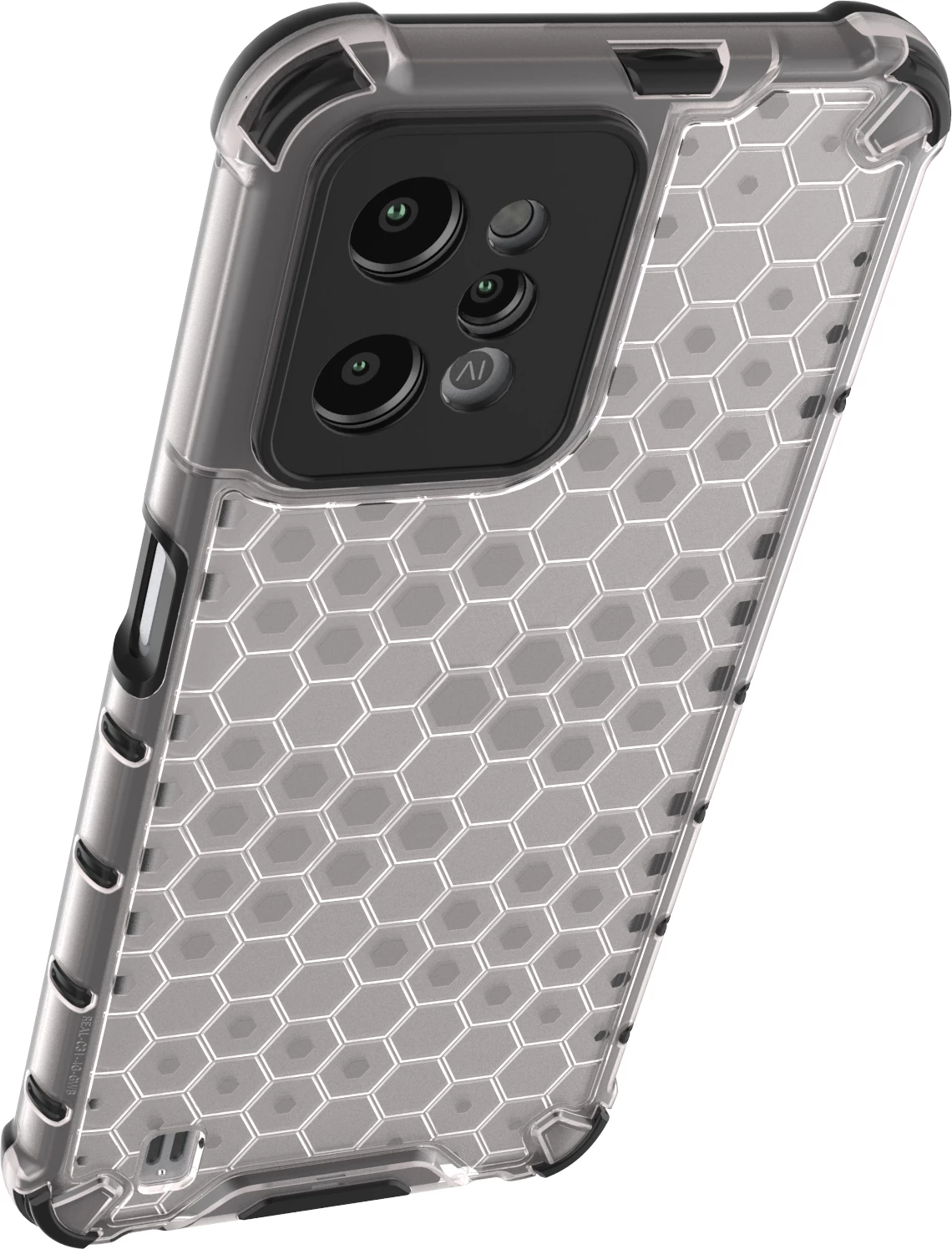 Mbështjellës Hurtel Honeycomb për Realme C31, Transparent