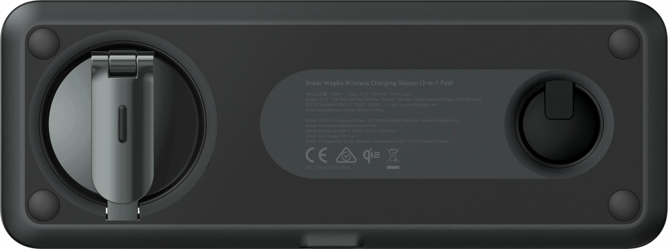 Stacion karikimi Anker MagGo, USB, Karikim pa tel, Ngjyrë e zezë