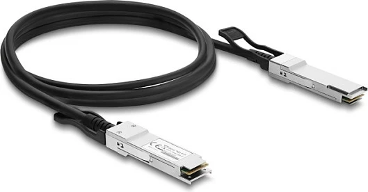 Kabllo Twinax DeLOCK QSFP+ në QSFP+, 40 Gbps, 3 m, e zezë