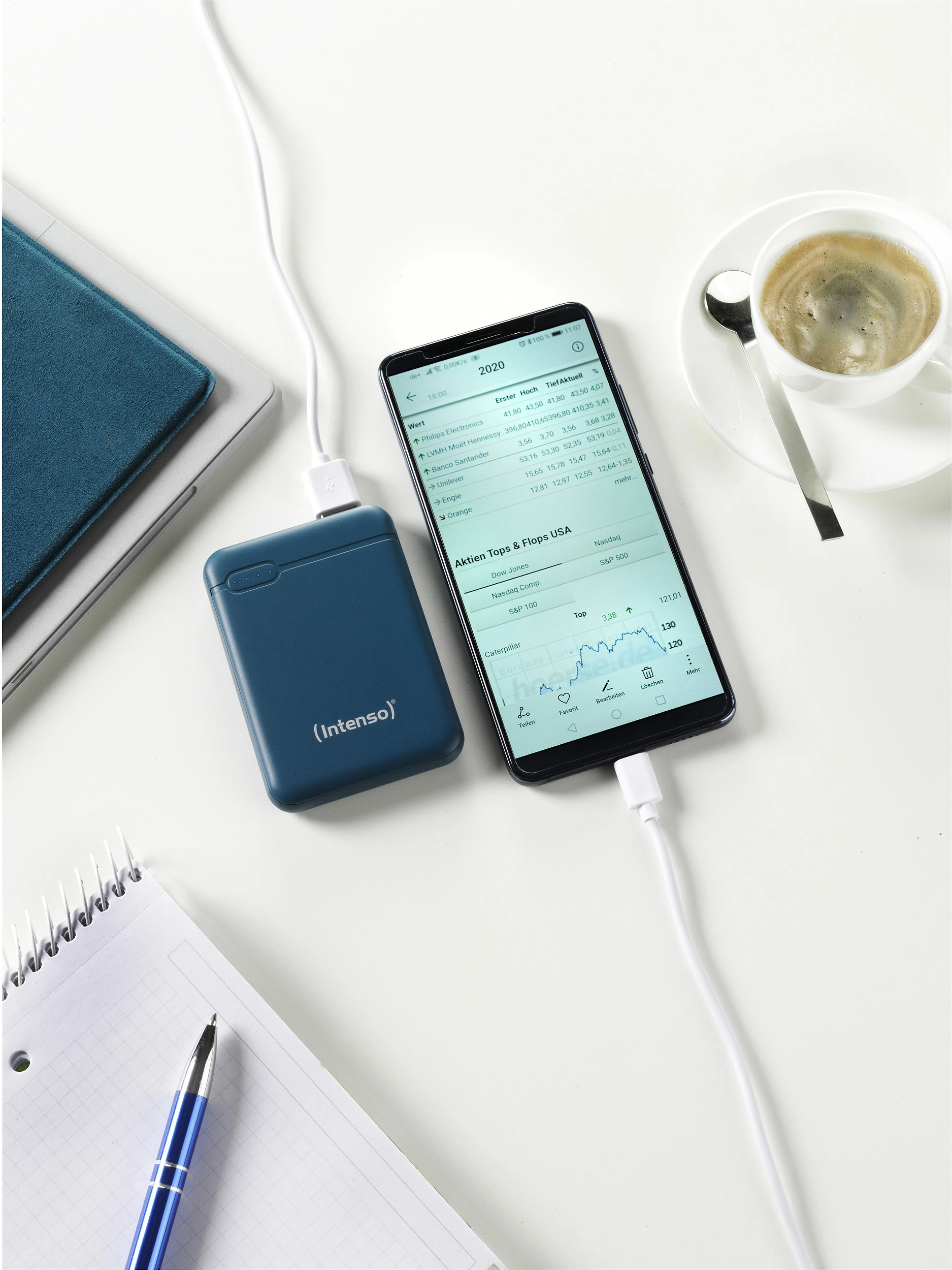 Powerbank Intenso XS5000, 5000 mAh, USB-C/USB-A, petrol