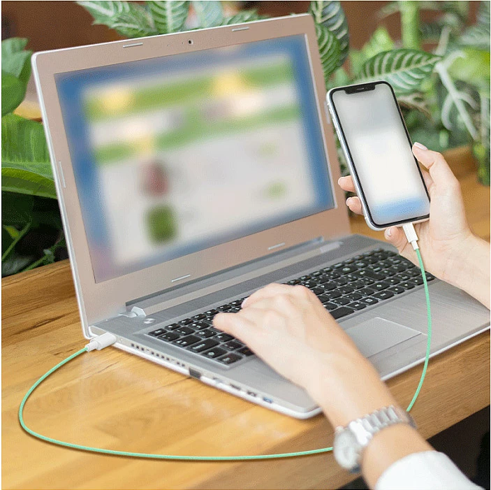 Kabllo USB LogiLink USB 2.0 A në Type-C, 1.5 m, 60W, najlon, e gjelbër