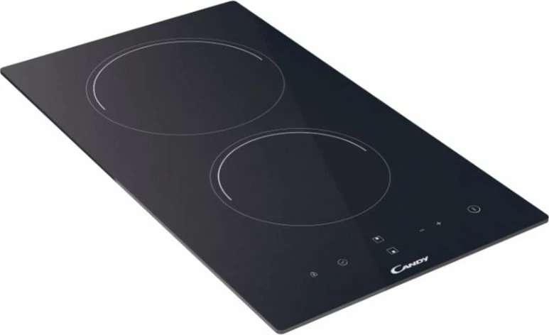 Pllakë qeramike Candy CDH30, 2 zona, 2.9 kW, 28.8 cm, e zezë