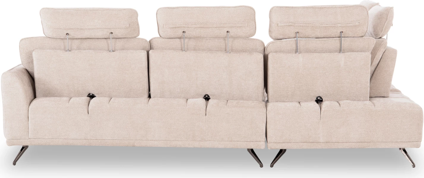 Këndare 5-vendëshe majtas, material ecru, MYRON CD3318.02L, 290x110-225x110H