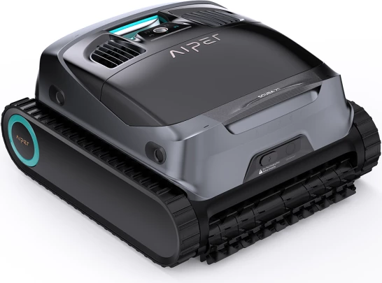 robot pastrues pishine me bateri AIPER Scuba X1, thithje 420 LPM, 180 min, pastrim fund/mure/vijë uji, stacion karikimi pa kabllo, zi/gri