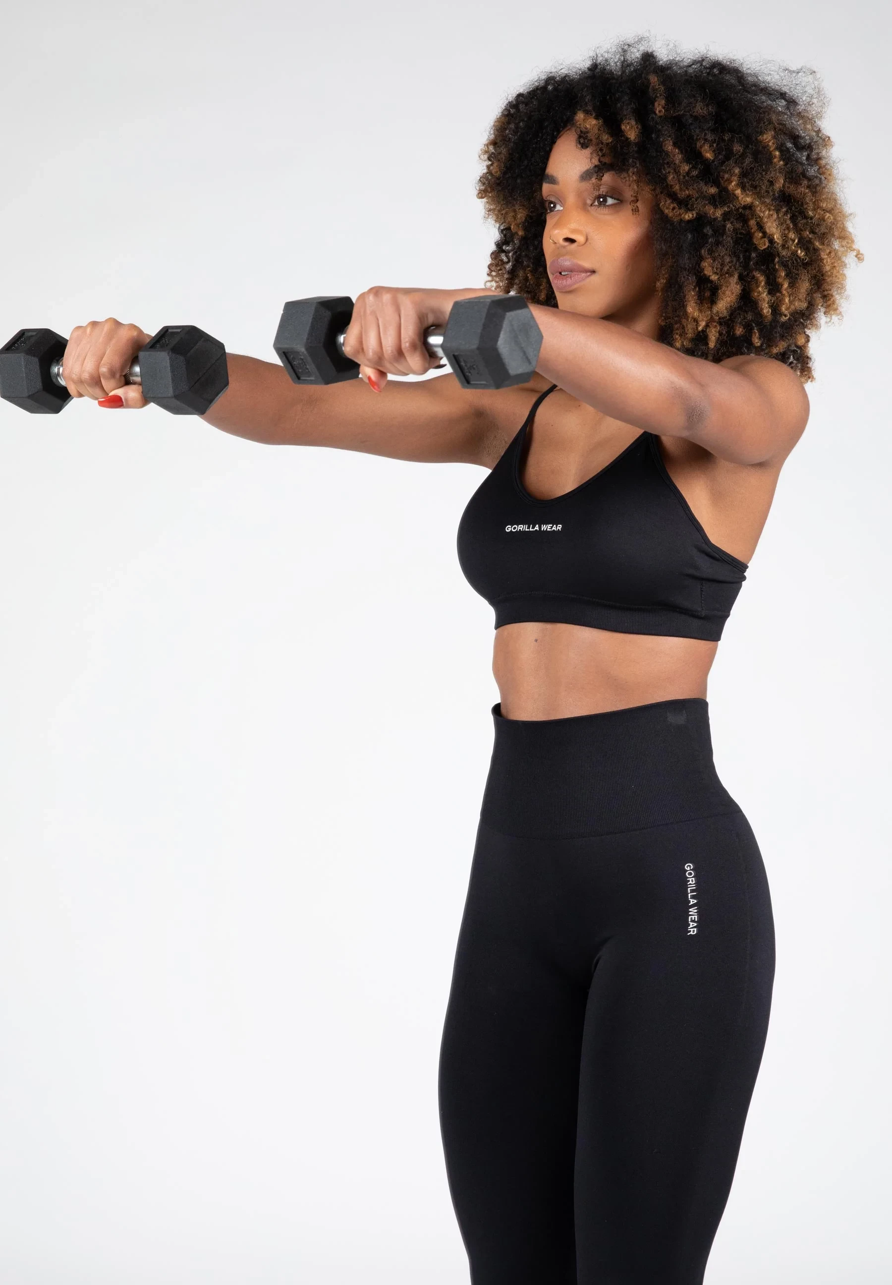 Quincy Seamless Sports Bra - Black [Madhësia: M/L]