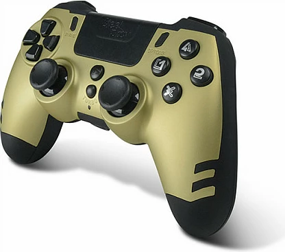Kontroller gamepad wireless LEXIP Metaltech, për PC/PlayStation 4, RF 2.4GHz, 600mAh, Gold