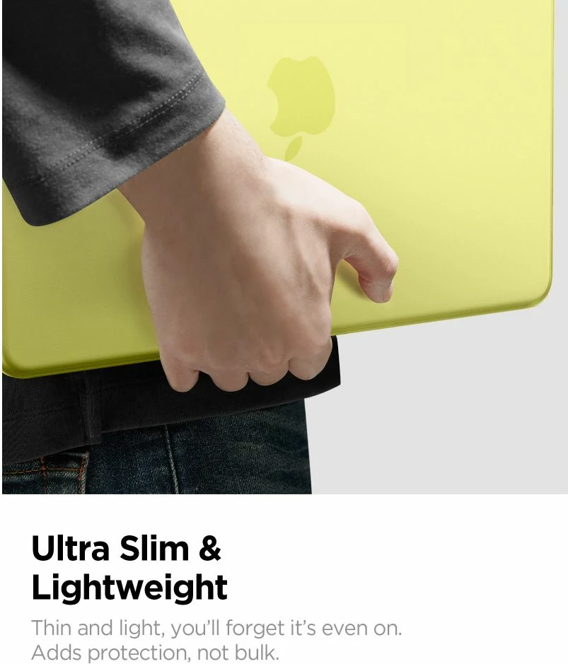 Mbështjellës për MacBook Spigen AirSkin për MacBook Neo 13" 2026 (A3404), PC + këmbë TPU, snap-on, 1 copë, e verdhë mat