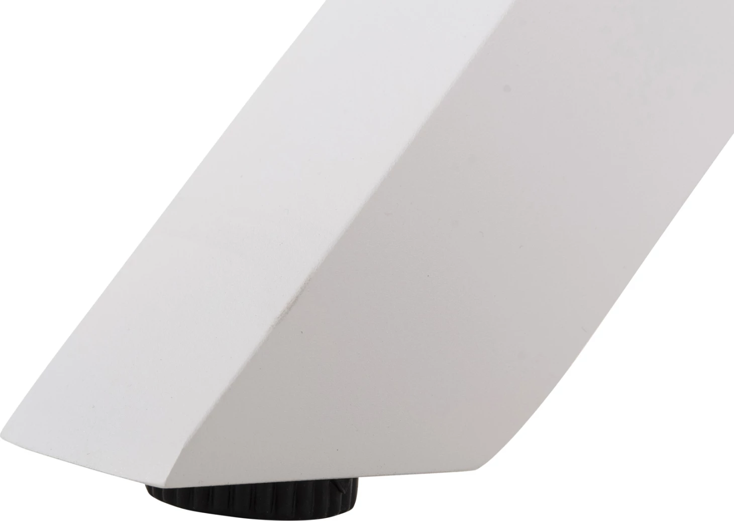 Tavolinë drejtkëndore alumini, TAWNEE, ngjyrë e bardhë, polivud, 150x89.5x73H cm