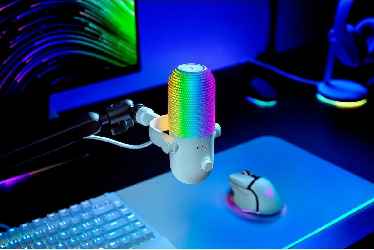 Mikrofon Razer Seiren V3 Chroma i bardhë RGB