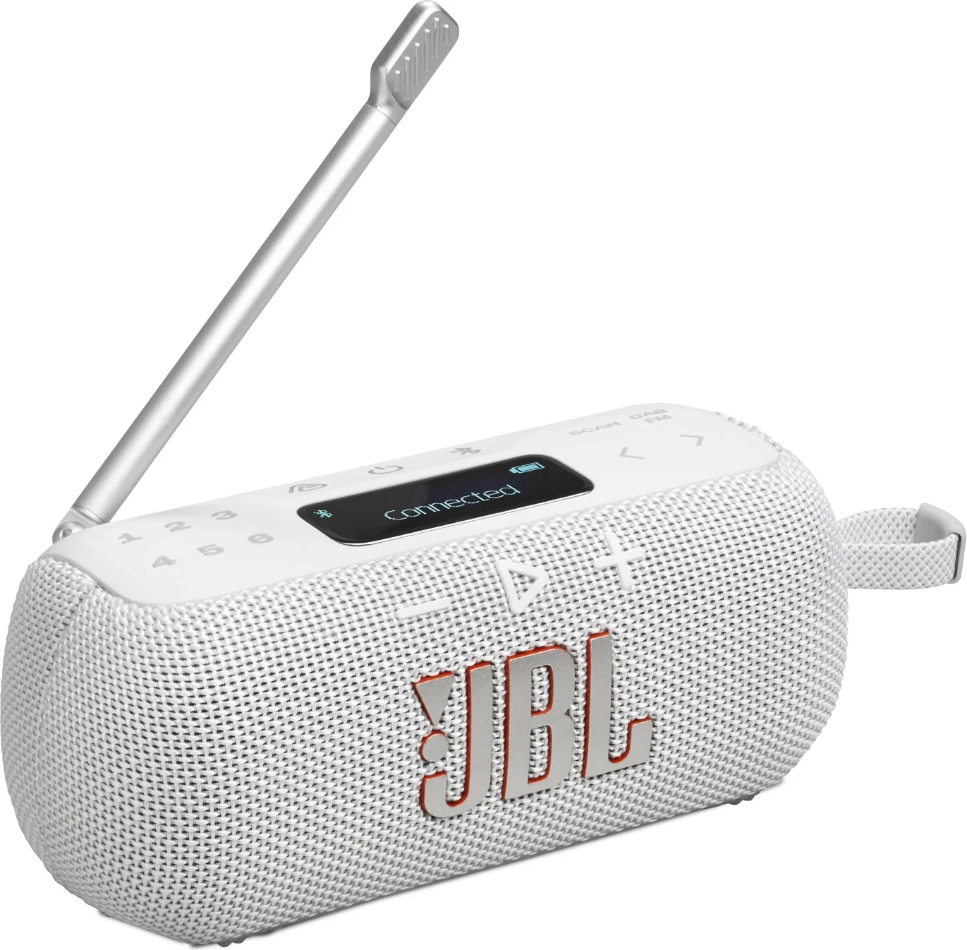 Radio portative JBL Tuner 3 DAB+/FM me Bluetooth, bateri deri 8 orë, e bardhë
