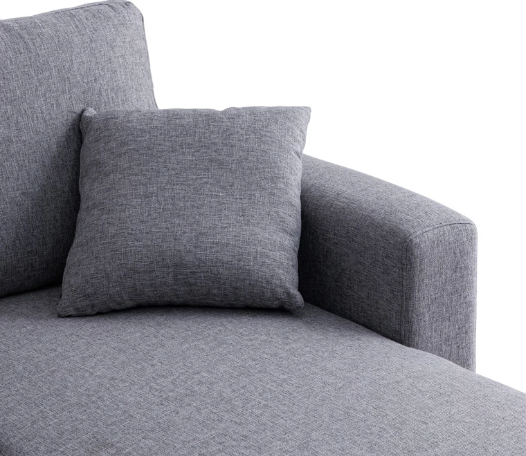 Këndare Kamore me hapësirë magazinimi, shtrat i kthyeshëm, ngjyrë gri, 223x146x85cm