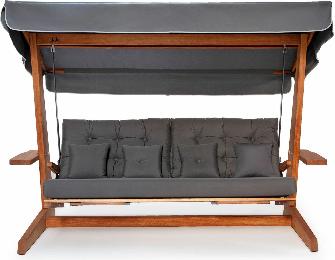 Karrige lëkundëse treshe për kopsht, ngjyrë antracit, Skye Decor Luna Deluxe 2600