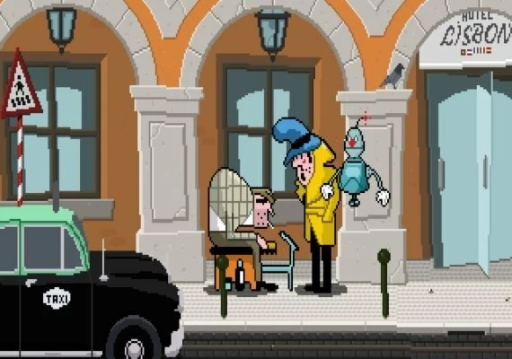 Detective Case and Clown Bot in: Murder in the Hotel Lisbon EN/PT Global