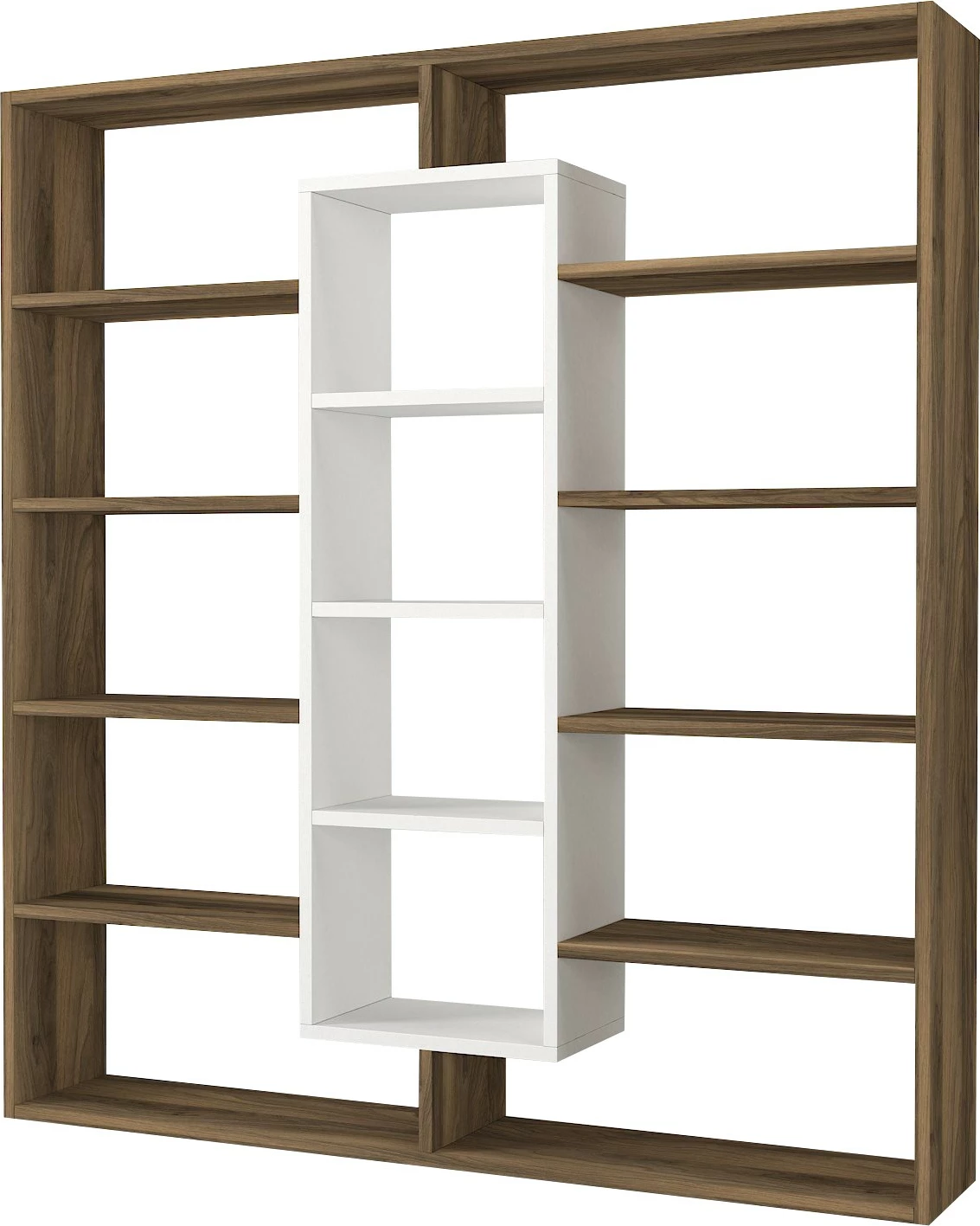Raft librash Hanah Home, Ample, ngjyrë arre dhe e bardhë
