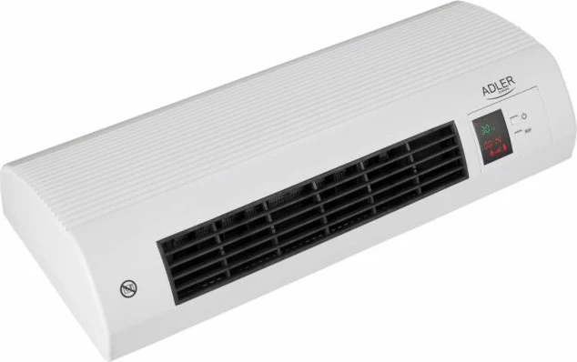 Perde ajri me ngrohje ADLER AD7714 2200 W, element qeramik, telekomandë, e bardhë