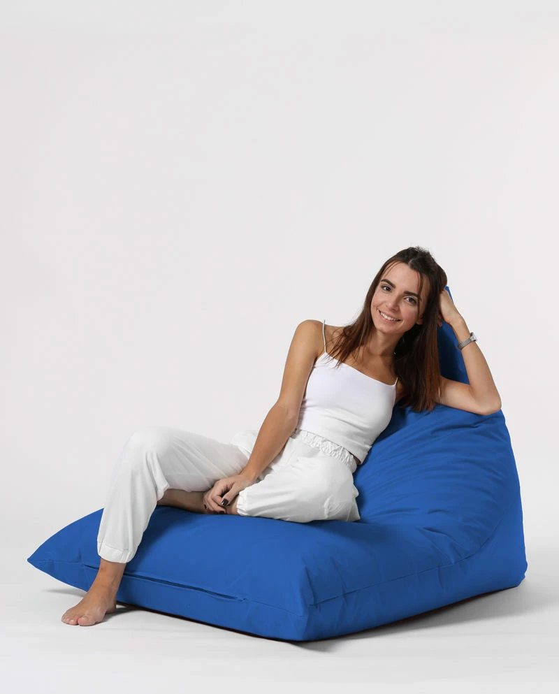 Qese e madhe për ulje në kopsht, ngjyrë kaltër, Atelier del Sofa, Pyramid Big Bed Pouf