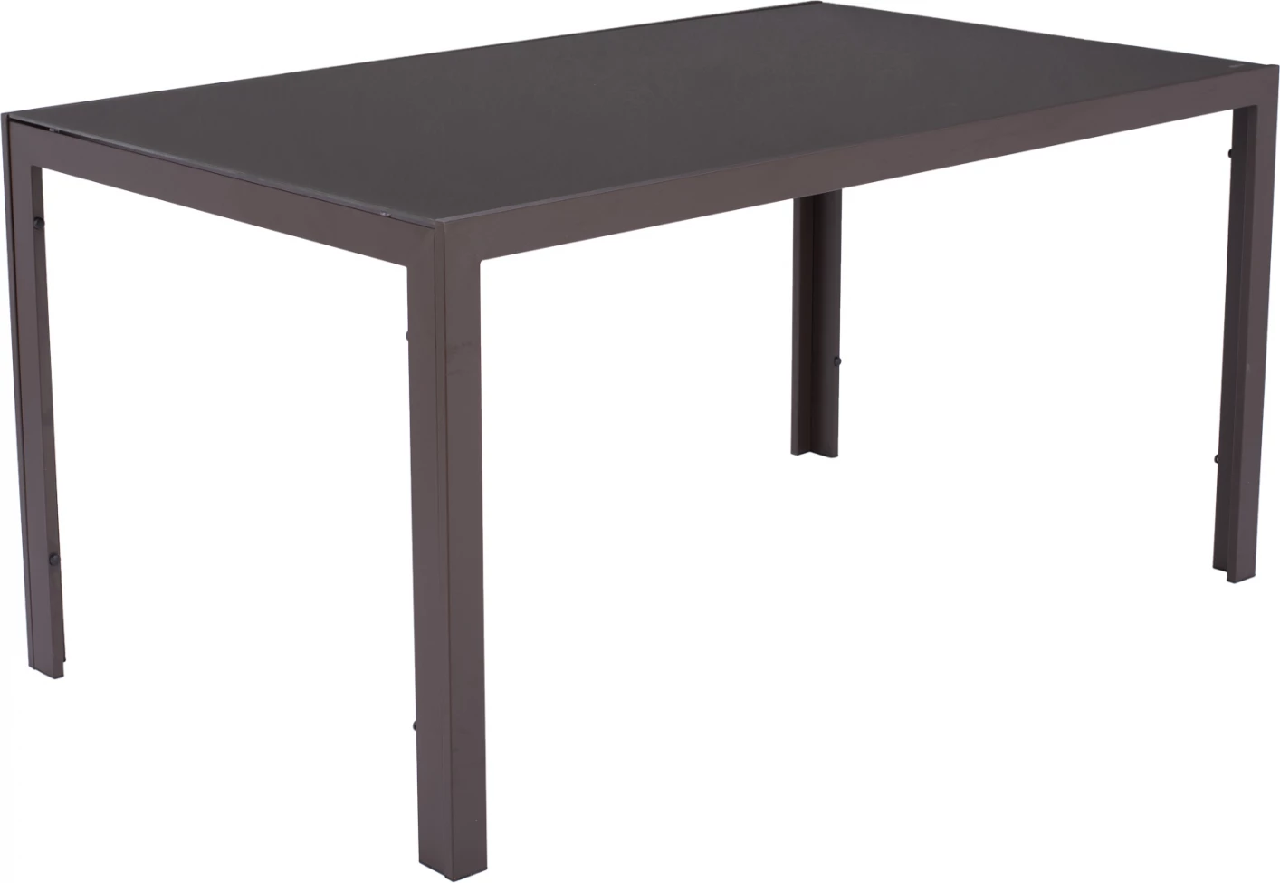 Tavolinë metalike ngjyrë kafe me xham kafe 150x90x75 cm FH5767.02 8