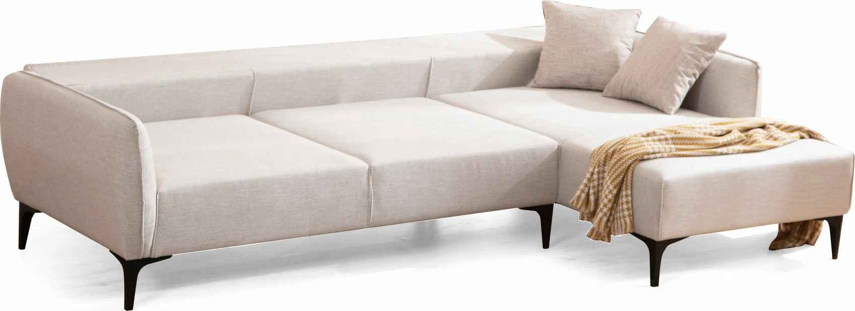 Kënd-sofë Atelier del Sofa, Belissimo, kënd i djathtë, ngjyrë of-white