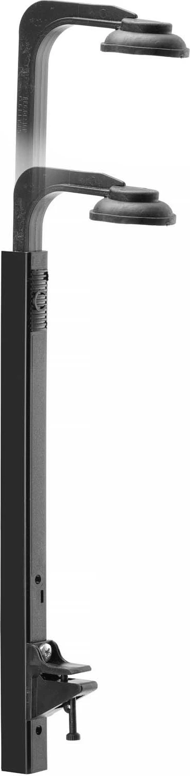 Mbajtëse murale pa-pikim për shishe, Bar Up, për lartësi 240–350 mm, ABS, e zezë