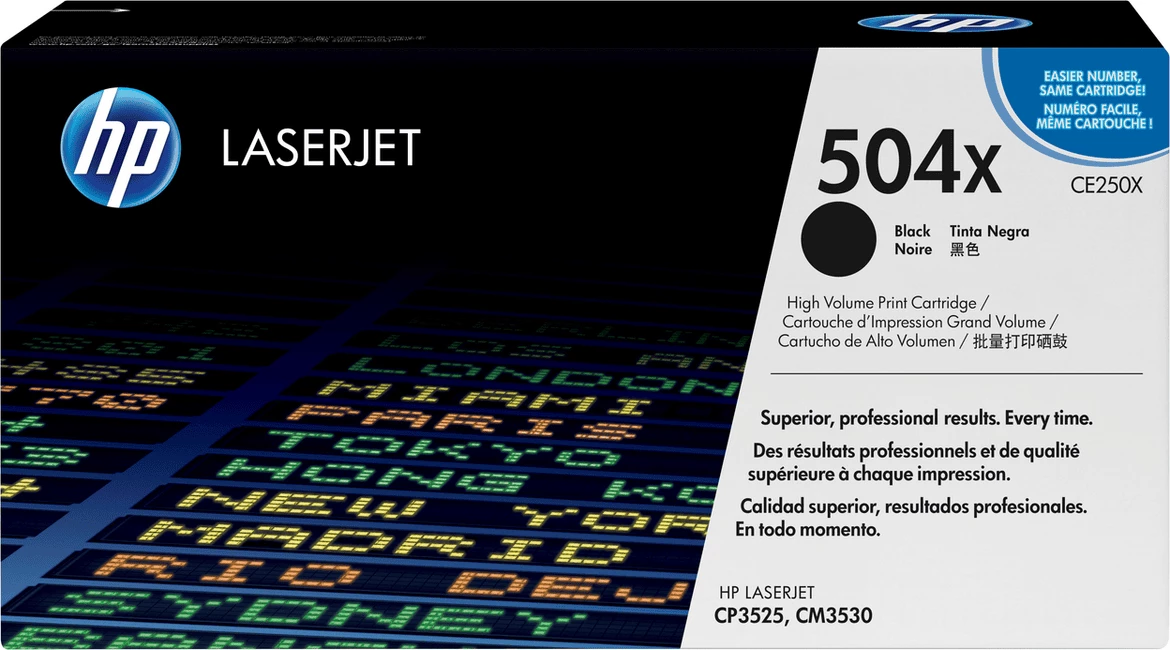 Toner, HP, 504X CE250X, rendiment 10500 faqe, XL, e zezë