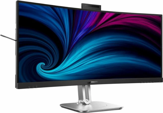 Monitor PHILIPS 34B2U6603CH 34\" VA WQHD 120Hz i lakuar, Thunderbolt 4, PD 100W, kamerë 5MP, KVM