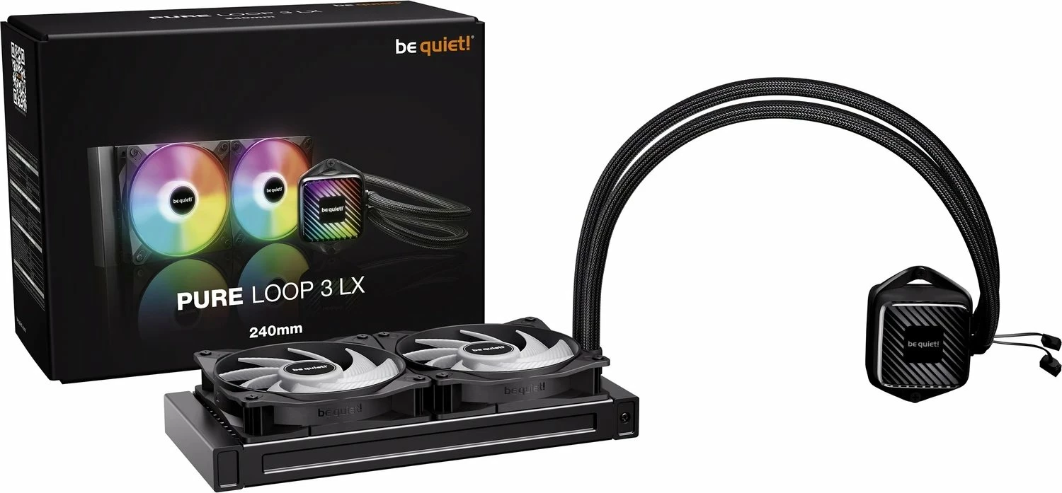 Ftohës uji AiO be quiet! Pure Loop 3 LX 240mm, ARGB, 2x120mm PWM