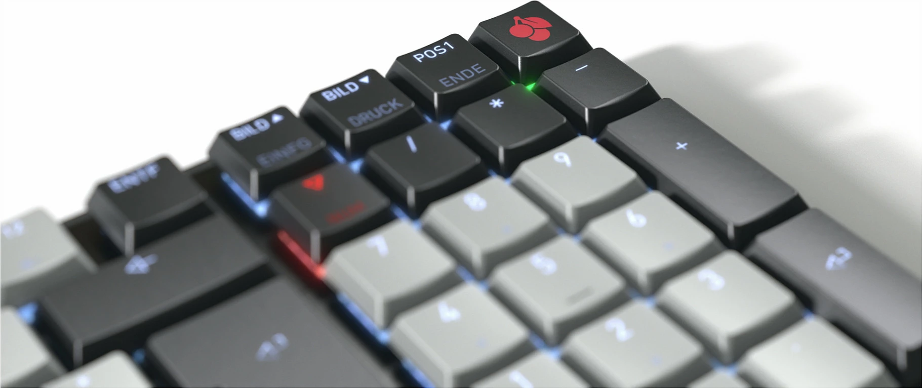 Tastierë mekanike Cherry KW 550 MX LP, 96%, USB + Bluetooth, QWERTZ, ndriçim LED, e zezë