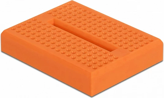 Breadboard mini DeLOCK, 170 kontakte, 46x36x10 mm, portokalli