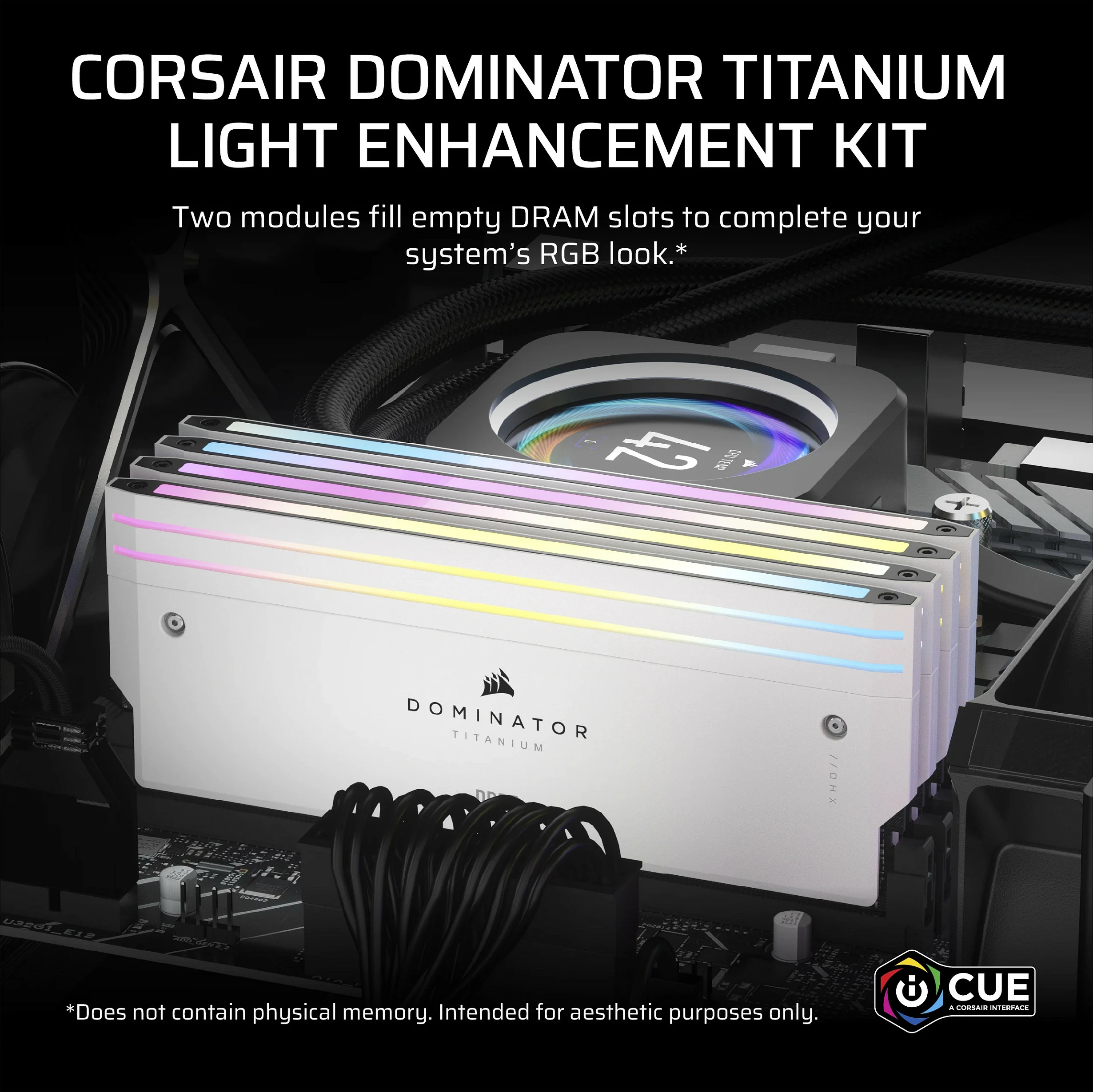 Kit ndriçimi RGB për RAM Corsair DOMINATOR Titanium CMPLEKIT2W, 2 copë, i bardhë