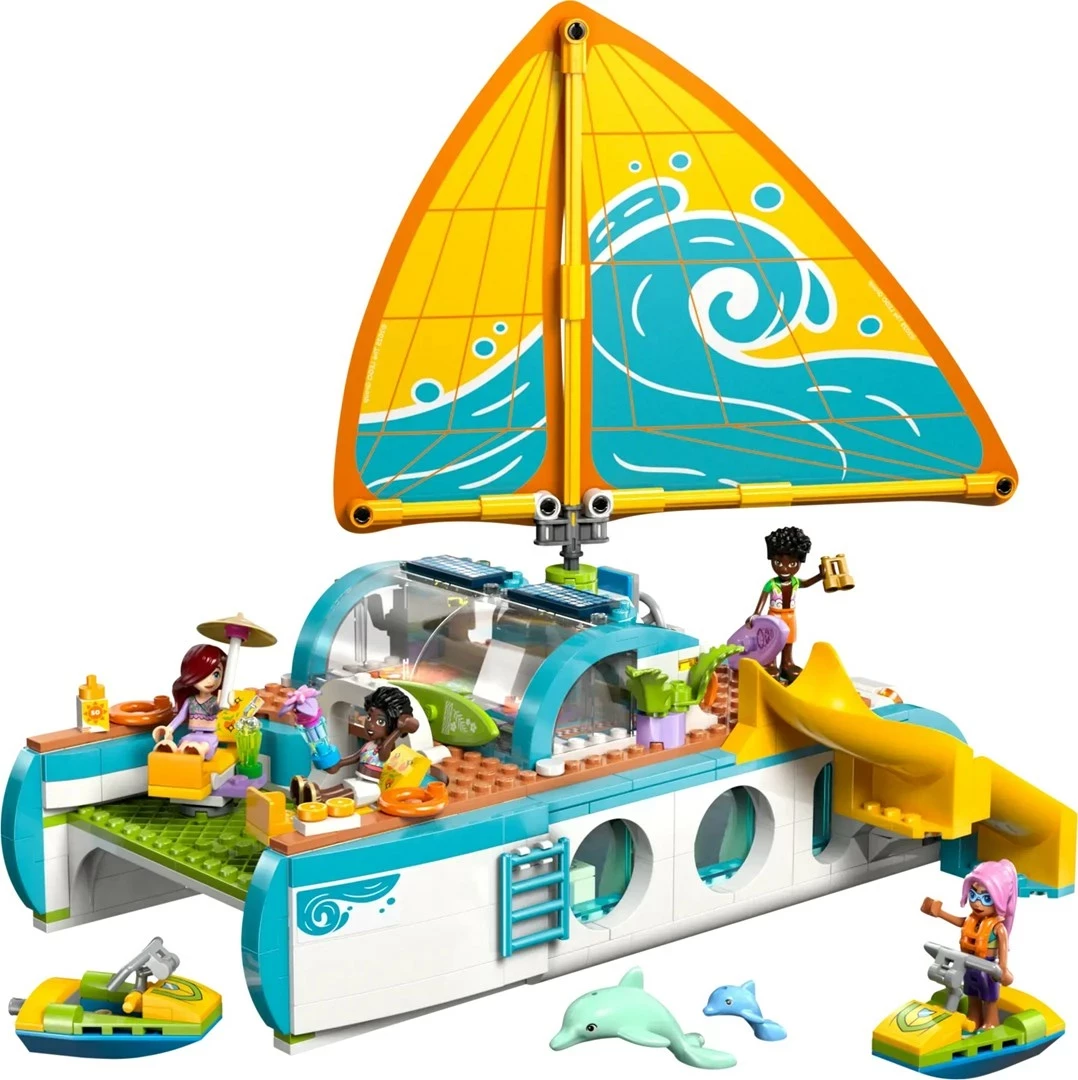 Set LEGO Friends Travel Boat Adventure 42664, 685 pjesë, me 4 minifigura