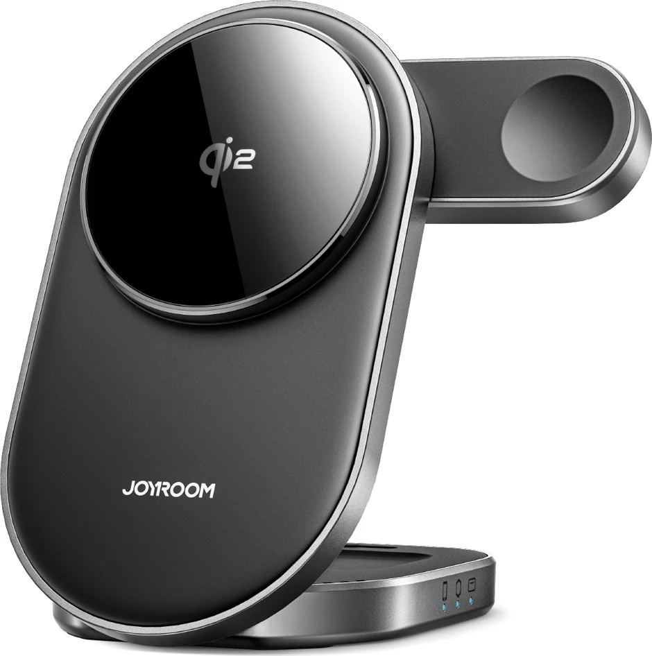 Karikues wireless 3-në-1 Joyroom JR-W17, Qi2, 15W, i zi