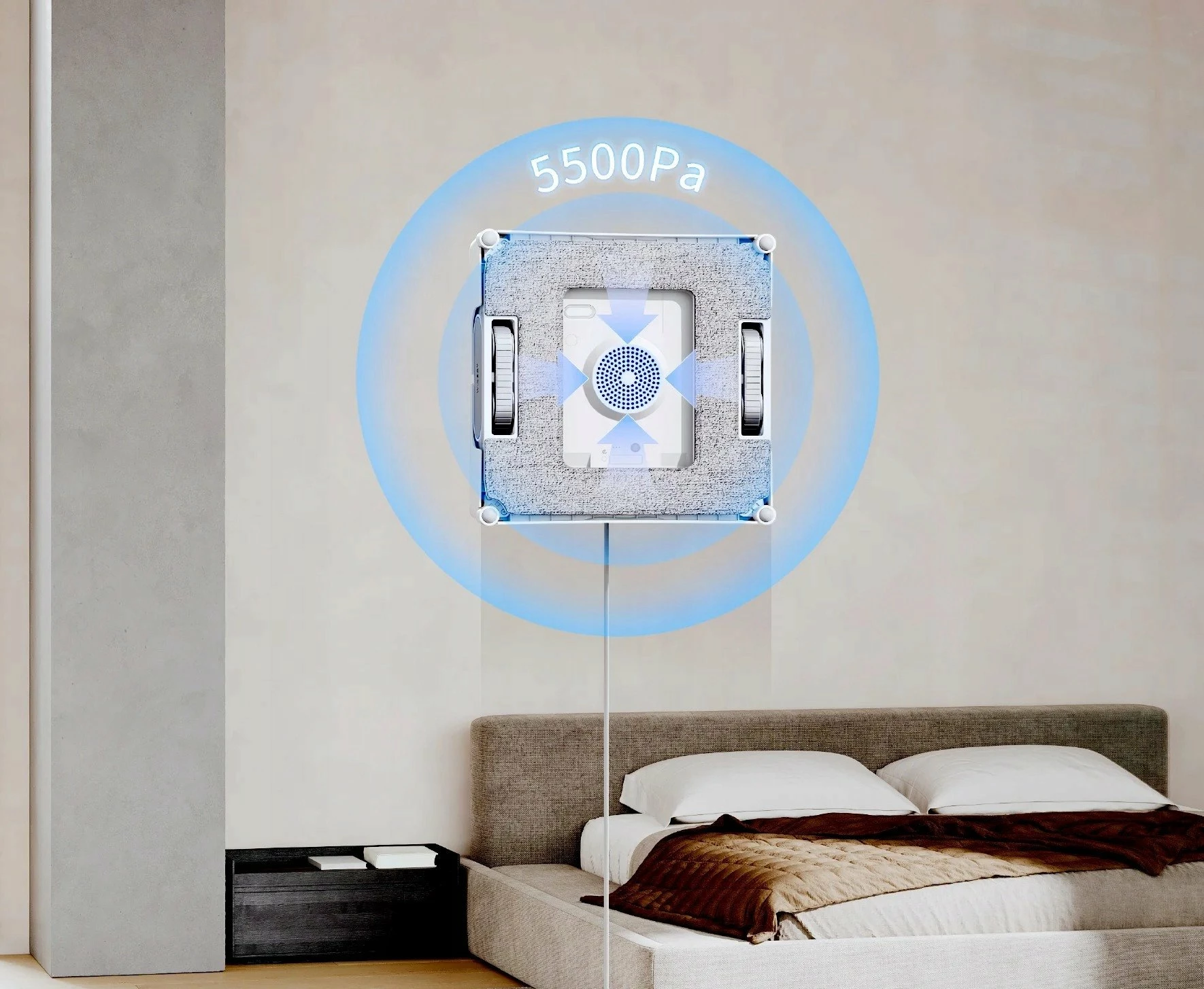 Robot për pastrim xhamash ECOVACS WINBOT W2 PRO, 3000 mAh, 230 ml, i bardhë