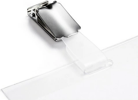 Badge Durable Click Fold, 75x40mm, 10 copë, transparent