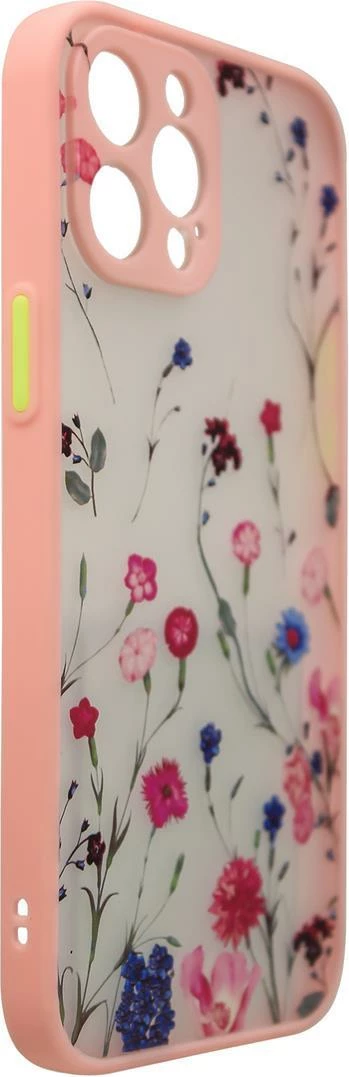 Mbështjellës Hurtel Design Case për iPhone 12 Pro Max, lule, rozë