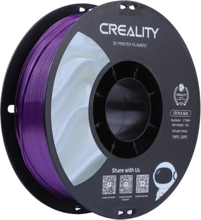 Filament 3D Creality CR-Silk PLA, 1.75 mm, 1 kg, e purpurt