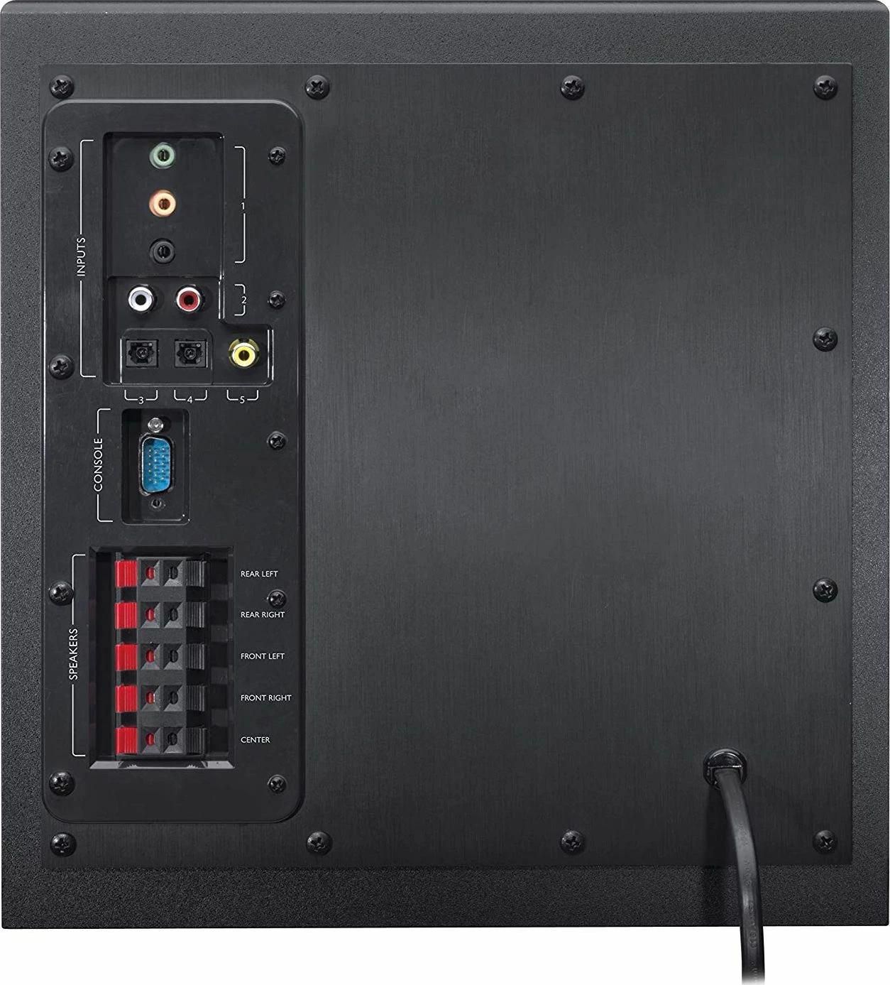 Altoparlantë Logitech Z906 980-000468, 5.1, 500W RMS (1000W peak), THX, Dolby Digital/DTS, të zeza, set 6 copë