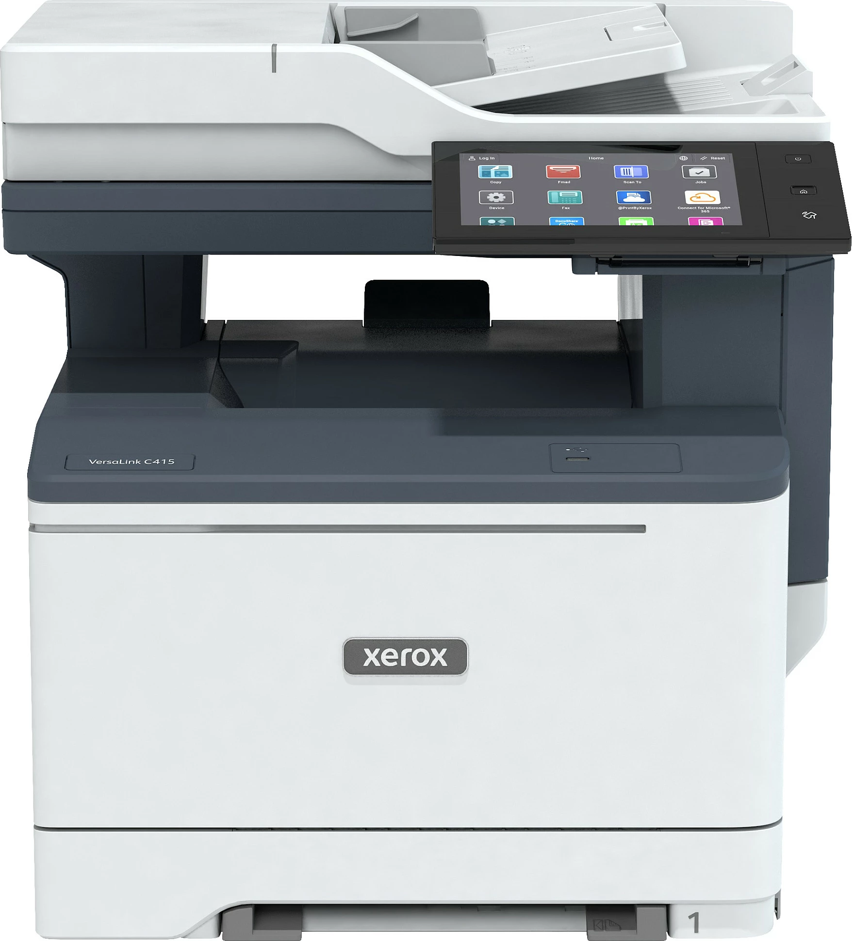 Printer multifunksional Xerox VersaLink C415DN, USB/LAN, print/scan/kopje/fax, duplex, gri/blu