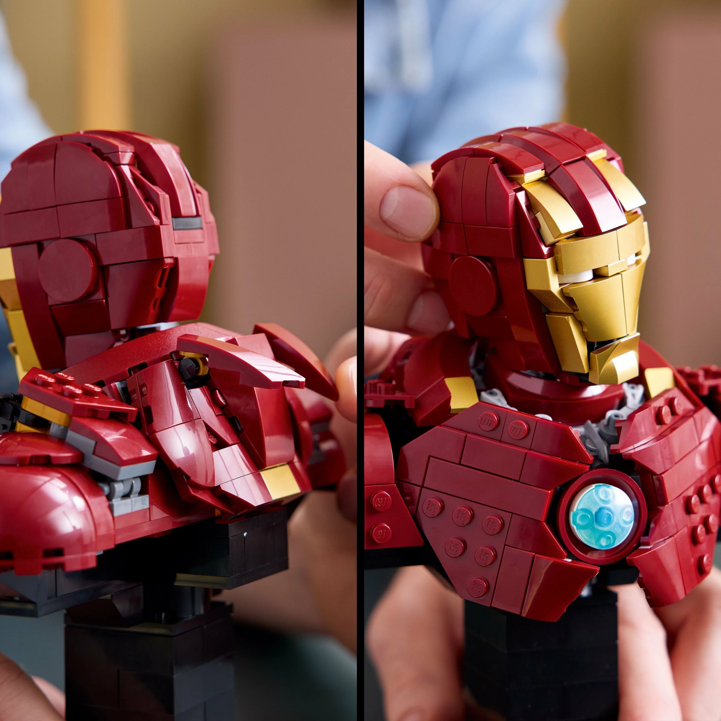 Set LEGO LEGO Marvel Bust of Iron Man MK4 76327, 436 pjesë, kuqe/ari