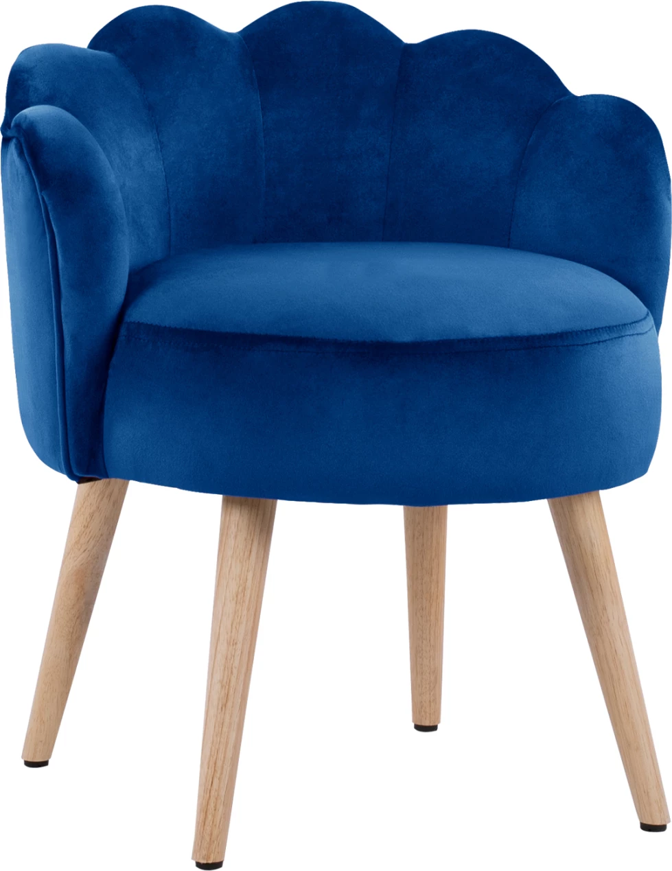Karrige për bar me shpinë, Elise, FH8628.08, Kadife blu, 55x52x60 cm