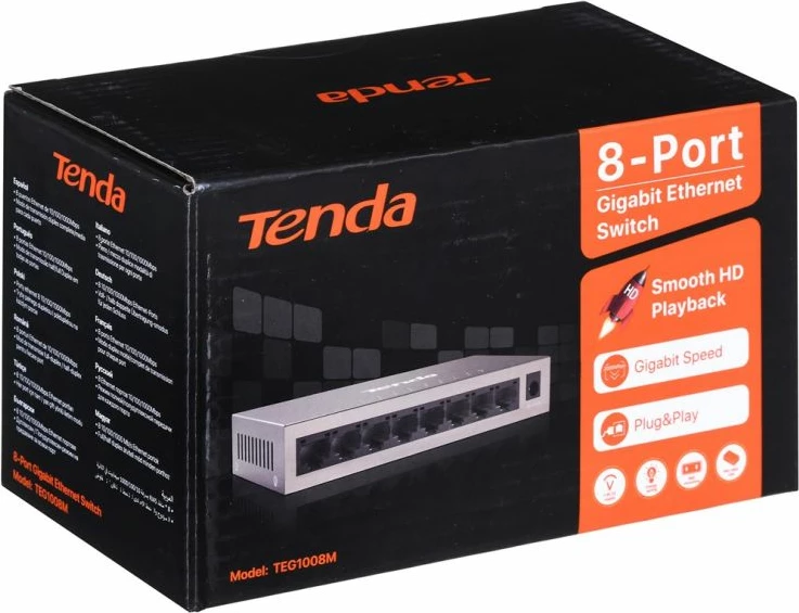 Switch rrjeti Tenda TEG1008M, 8 porta Gigabit