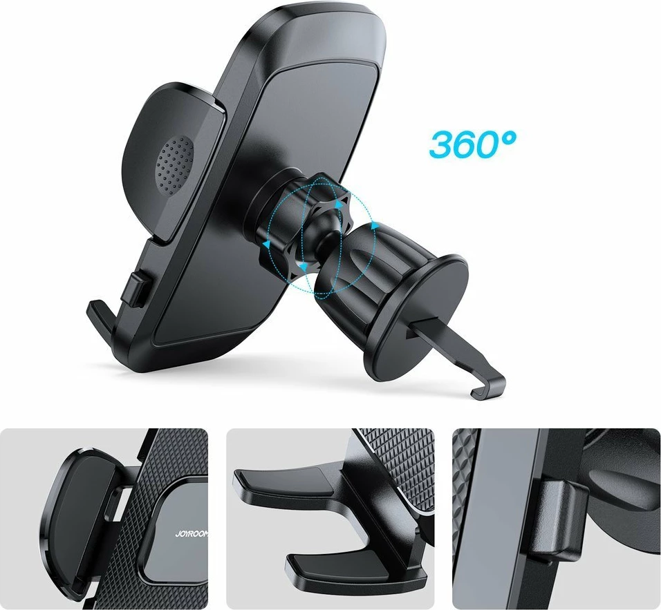 Mbajtës telefoni për veturë Joyroom JR-ZS259, për grilë ajri, i zi