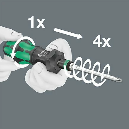 Drejtuse Turbo Wera 826 T Kraftform, 1/4 inch, 146mm