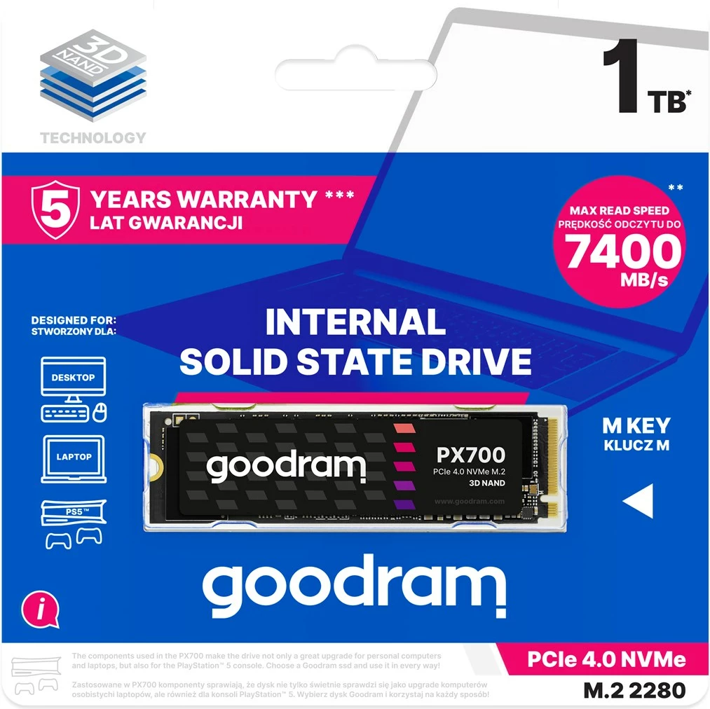 SSD Goodram PX700, 1.02 TB, M.2, PCI Express 4.0