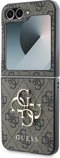 Mbështjellës Guess Leather 4G Metal Logo për Samsung Galaxy Z Flip 6, Kafe
