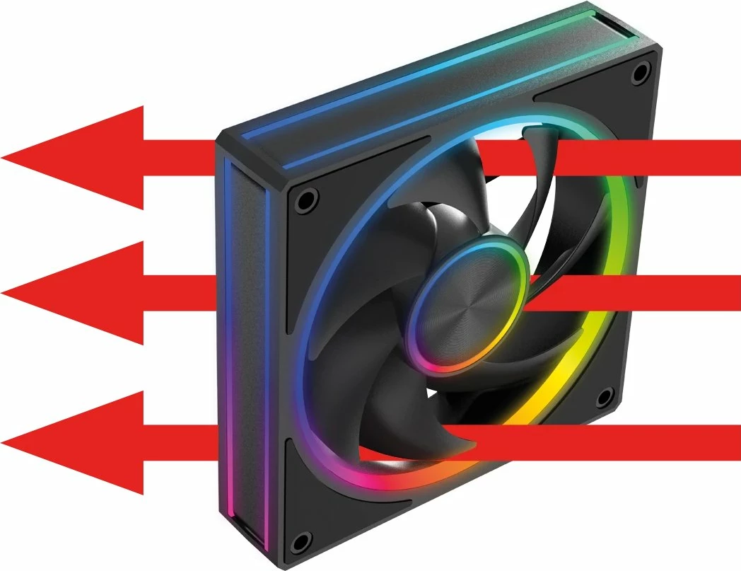 Ventilator kasë Modecom Volcano Loop 120 ARGB 120mm PWM 4-pin, i zi, 1 copë