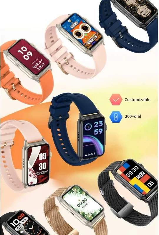 Smartwatch për femra Rubicon, zi/kaltër e errët